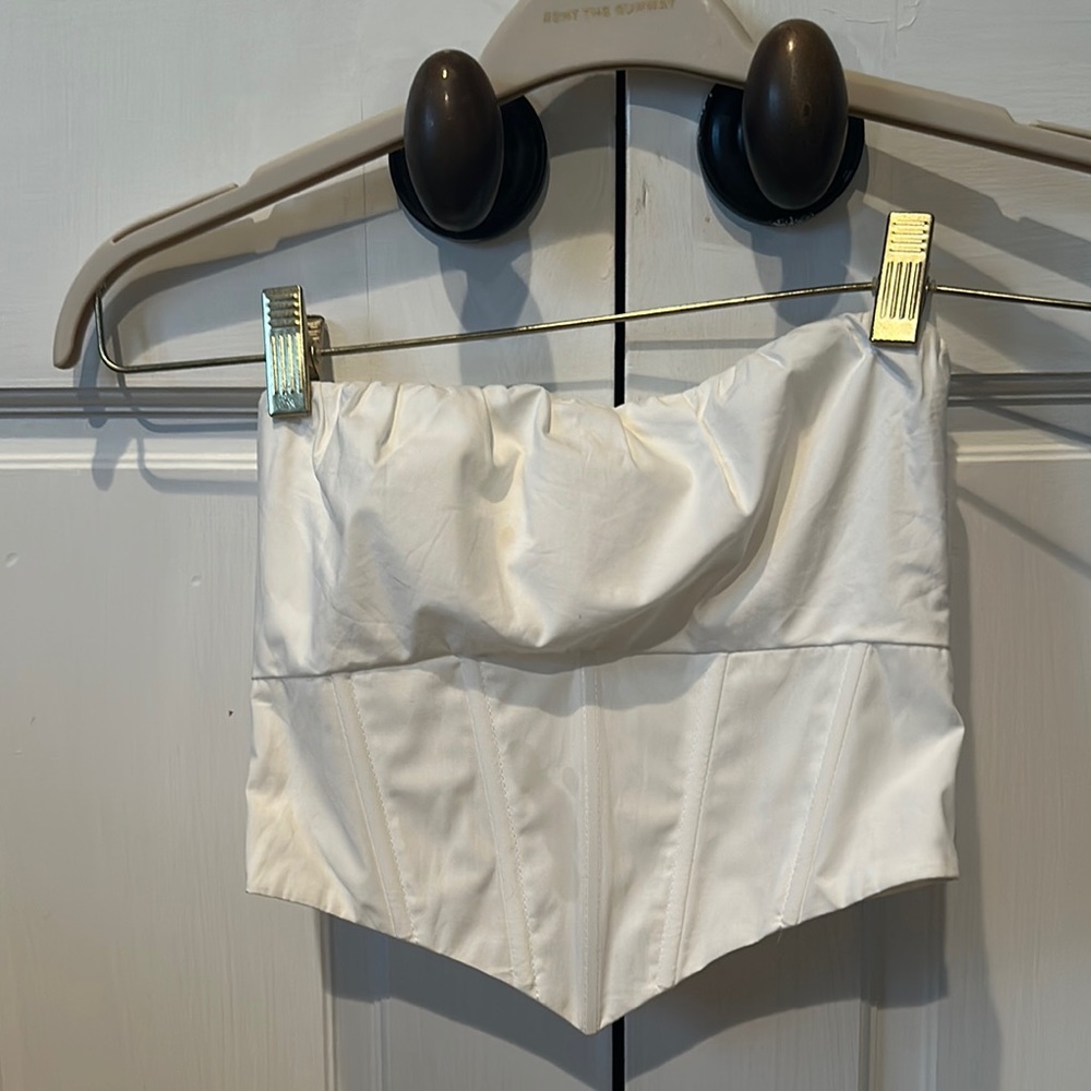 Princess Polly white Strapless Top